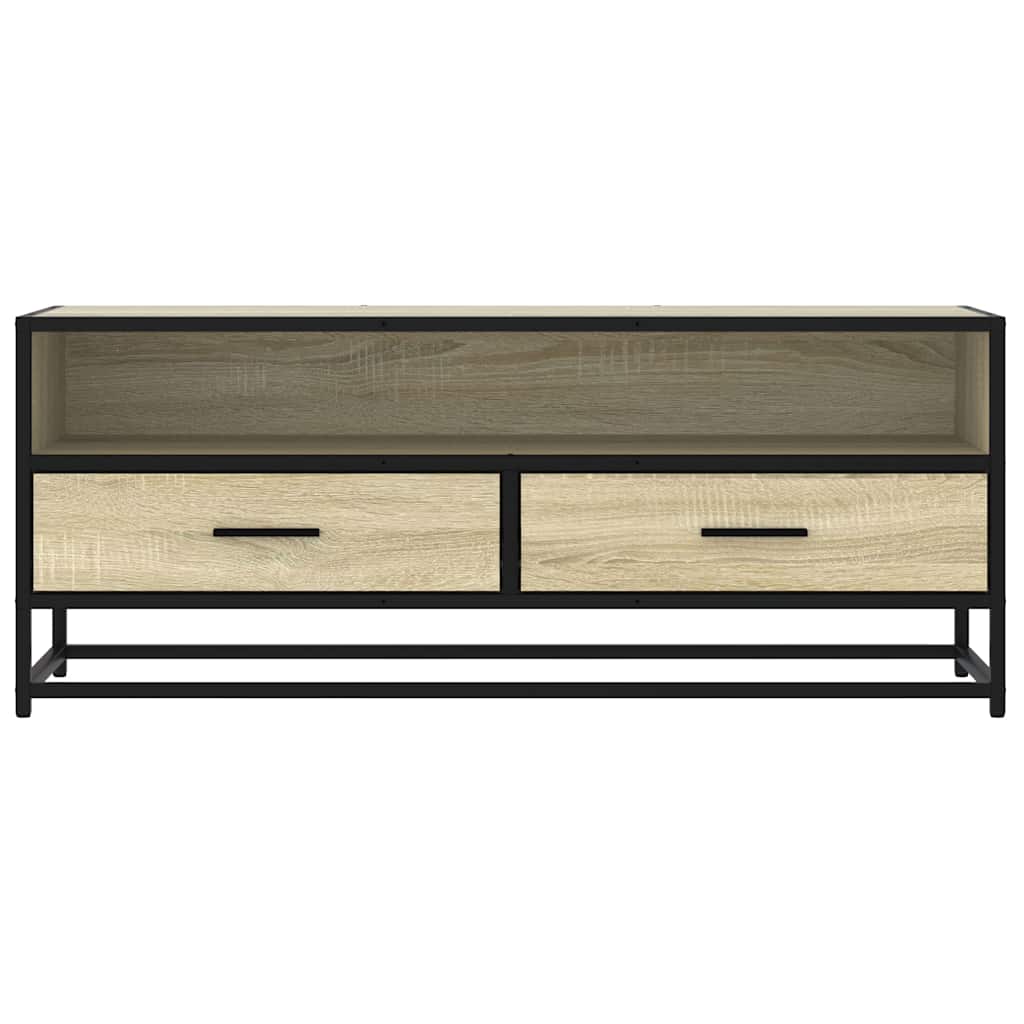 Mobile TV Rovere Sonoma 100x34,5x40cm Legno Multistrato Metallo