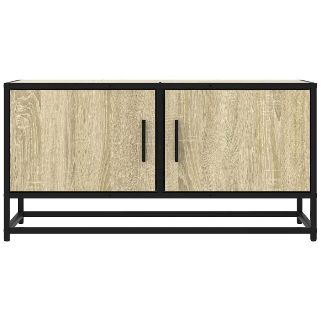 Mobile TV Rovere Sonoma 80x34,5x40 cm Legno Multistrato Metallo