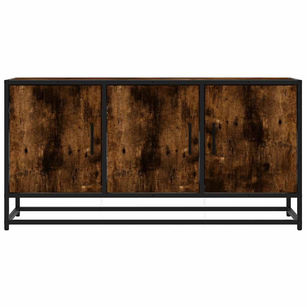 Mobile TV Rovere Fumo 100x35x50 cm Legno Multistrato e Metallo