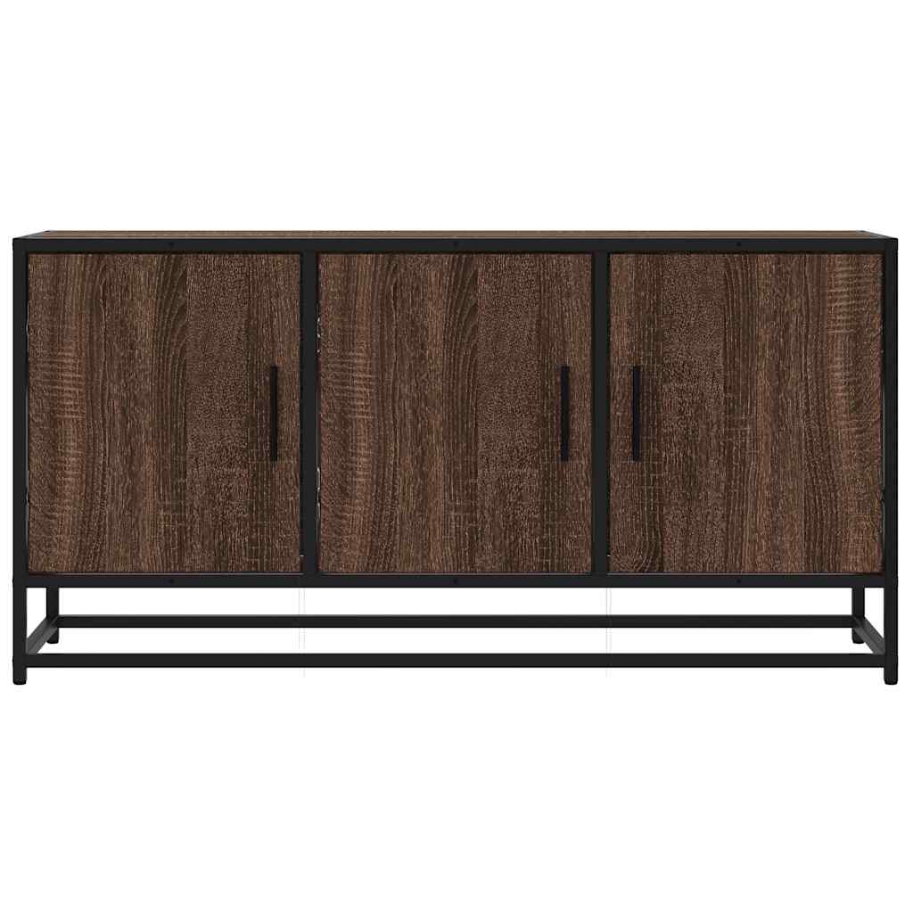 Mobile TV Rovere Marrone 100x35x50 cm Legno Multistrato Metallo