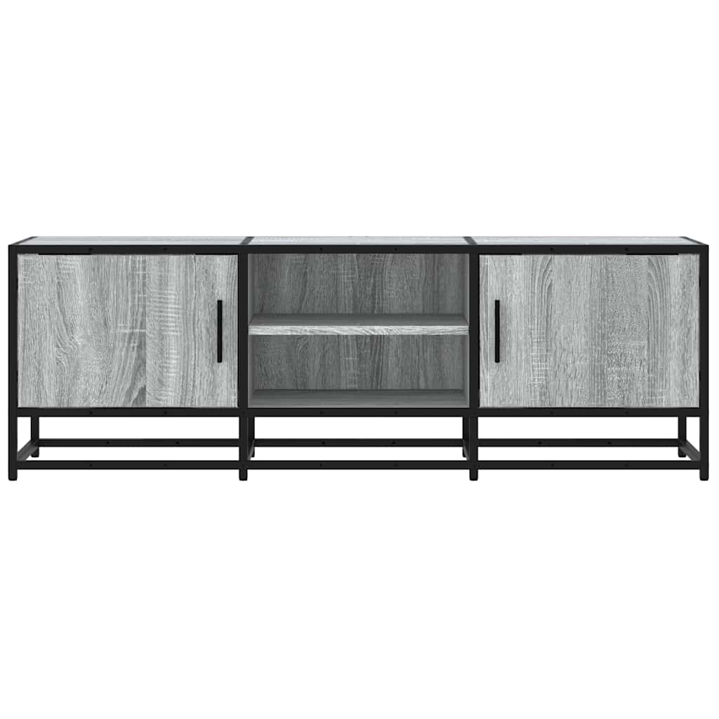 Mobile TV Grigio Sonoma 120x35x41cm Legno Multistrato e Metallo