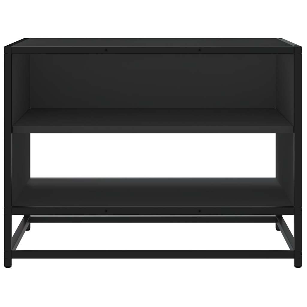 Mobile Porta TV Nero 61x40x46 cm in Truciolato e Metallo