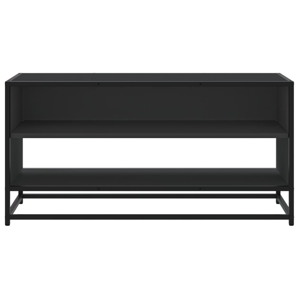 Mobile Porta TV Nero 91x40x46 cm in Truciolato e Metallo