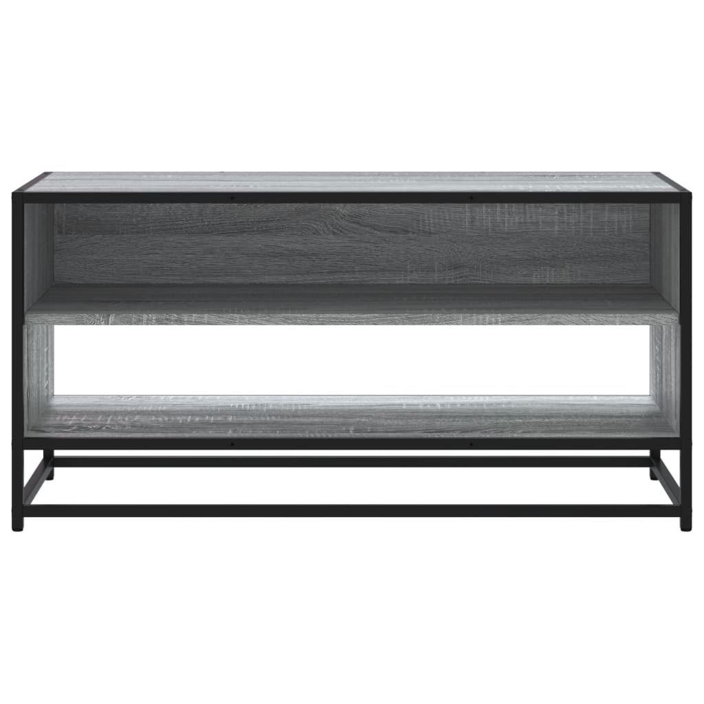 Mobile TV Grigio Sonoma 91x40x46 cm Legno Multistrato e Metallo