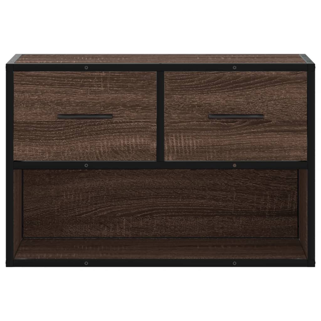 Mobile TV Rovere Marrone 60x31x39,5cm in Truciolato e Metallo