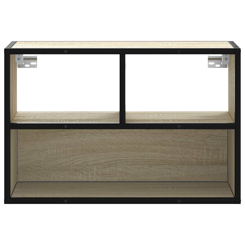 Mobile TV Rovere Sonoma 60x31x39,5cm Legno Multistrato Metallo