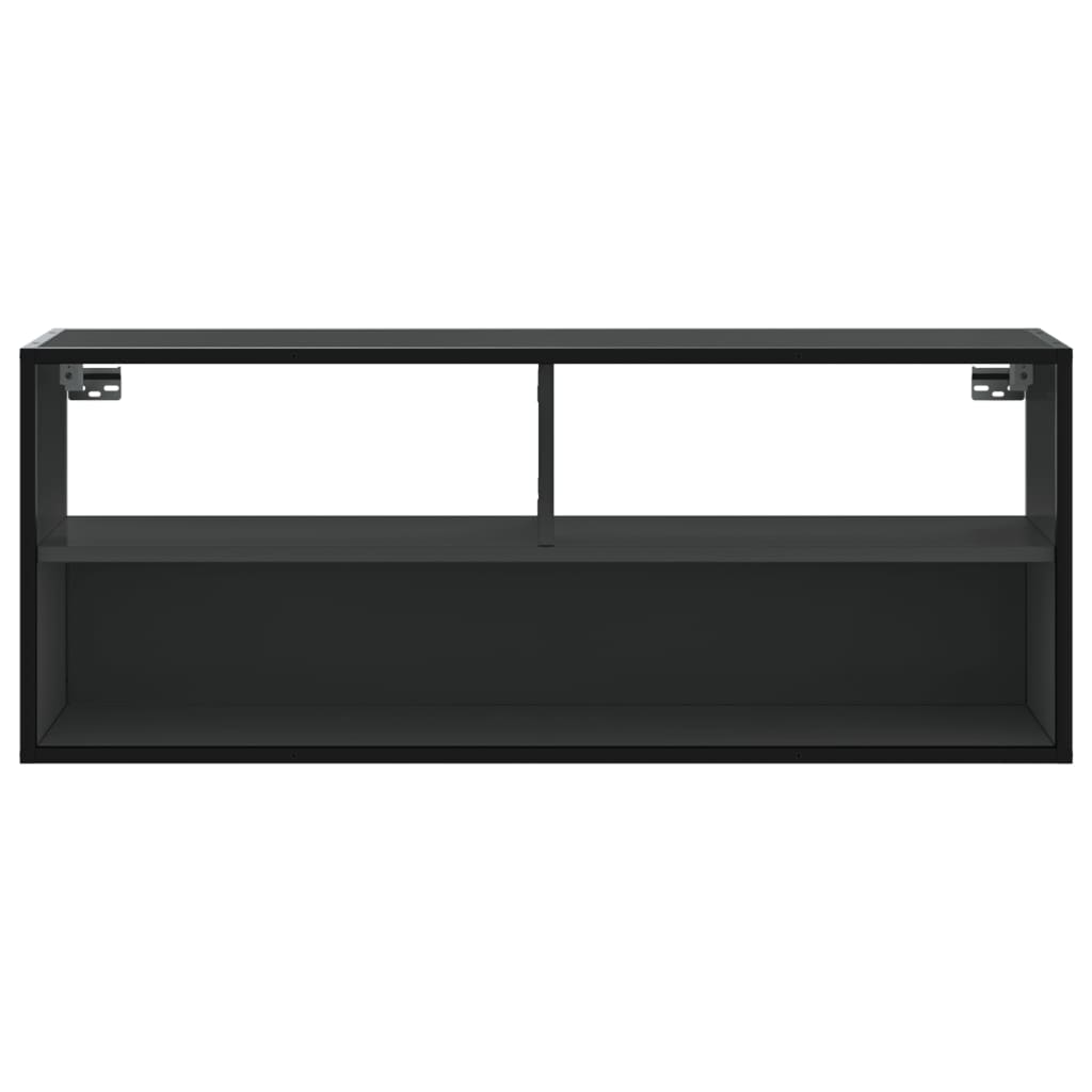 Mobile Porta TV Nero 100x31x39,5 cm in Truciolato e Metallo