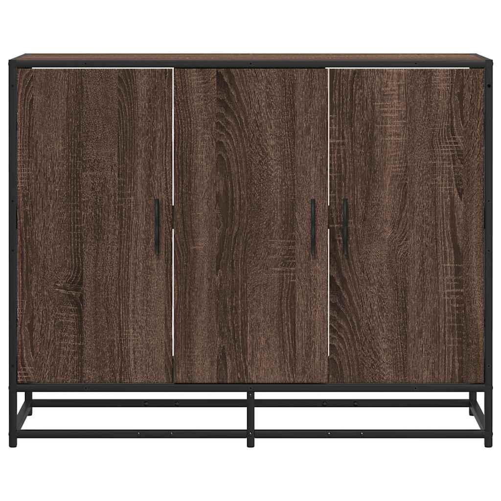Credenza Rovere Marrone 94x35x76 cm in Legno Multistrato