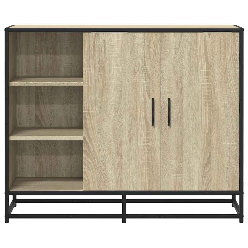 Credenza Rovere Sonoma 92x35x76 cm in Legno Multistrato