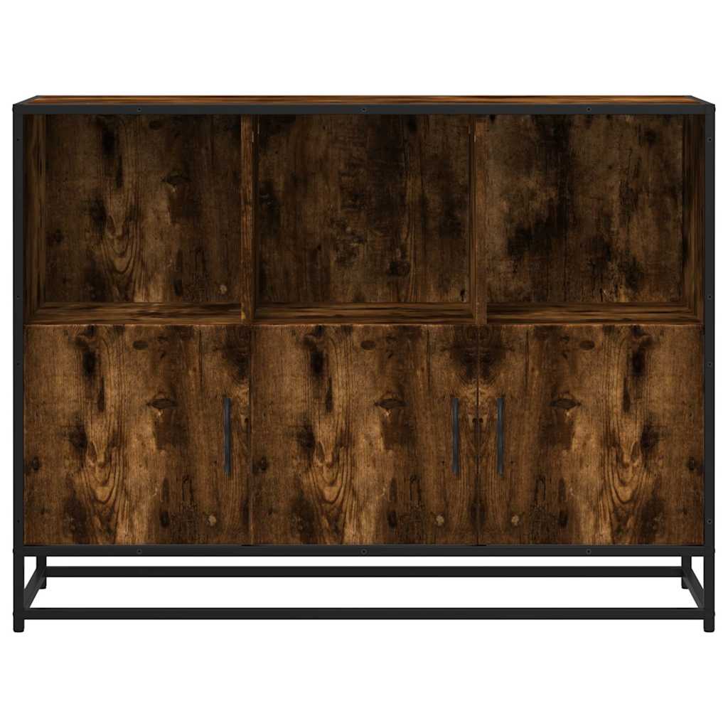 Credenza Rovere Fumo 100x35x76 cm in Legno Multistrato