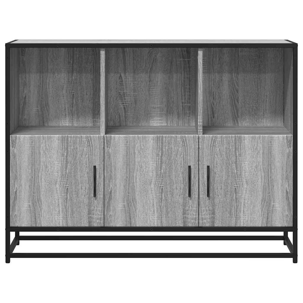 Credenza Grigio Sonoma 100x35x76 cm in Legno Multistrato