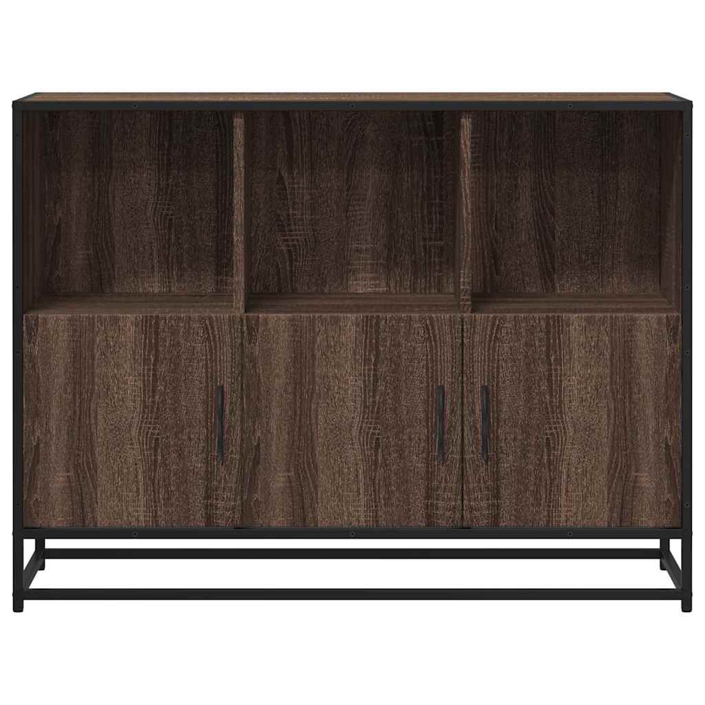 Credenza Rovere Marrone 100x35x76 cm in Legno Multistrato