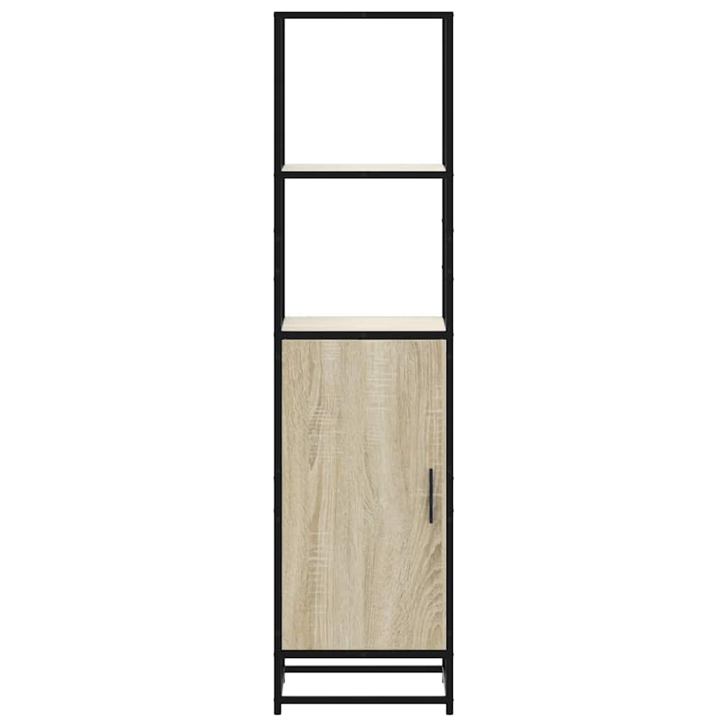 Credenza Rovere Sonoma 35,5x35x139 cm Legno Multistrato Metallo