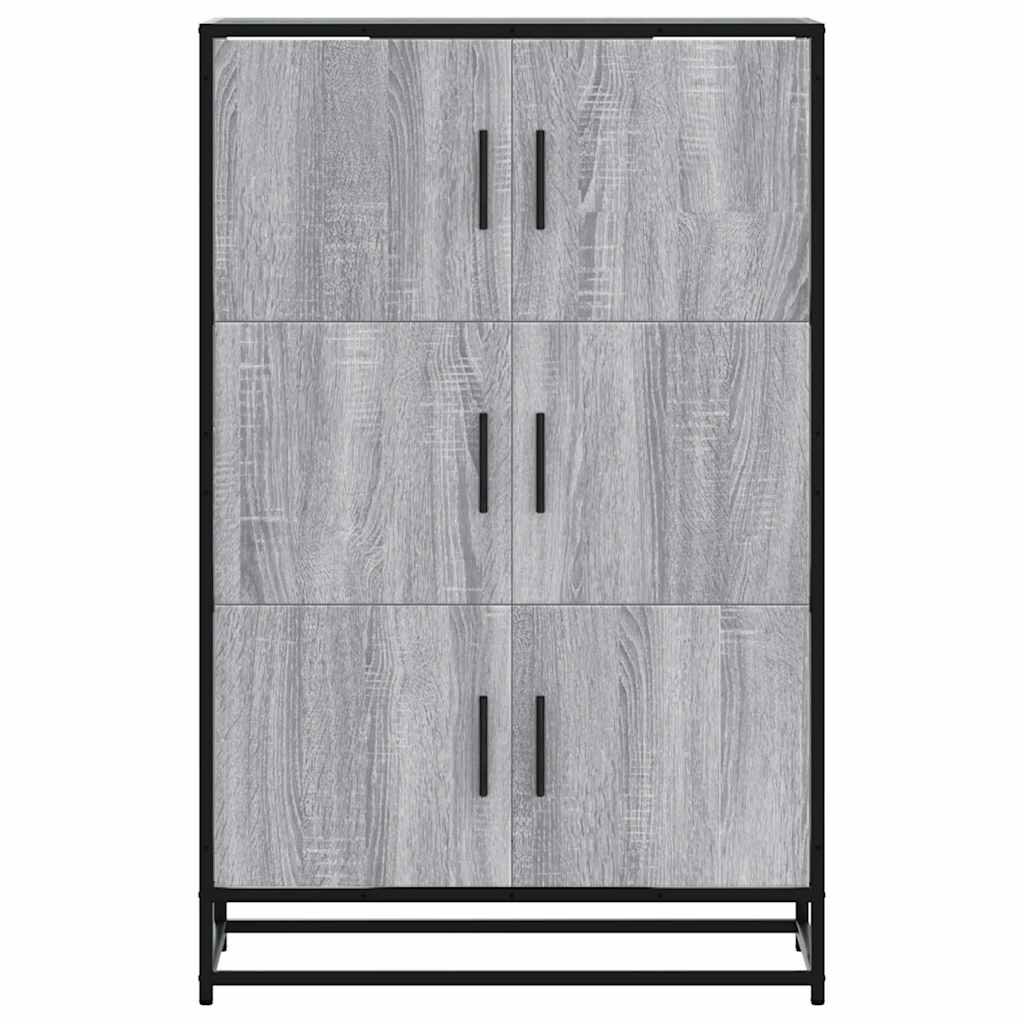 Credenza Grigio Sonoma 68x35x106,5 cm Legno Multistrato Metallo