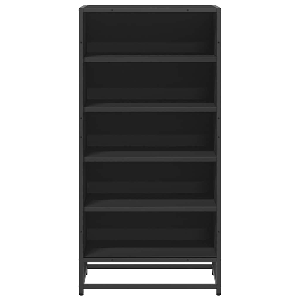 Scarpiera Nera 48x38x97,5 cm in Legno Multistrato