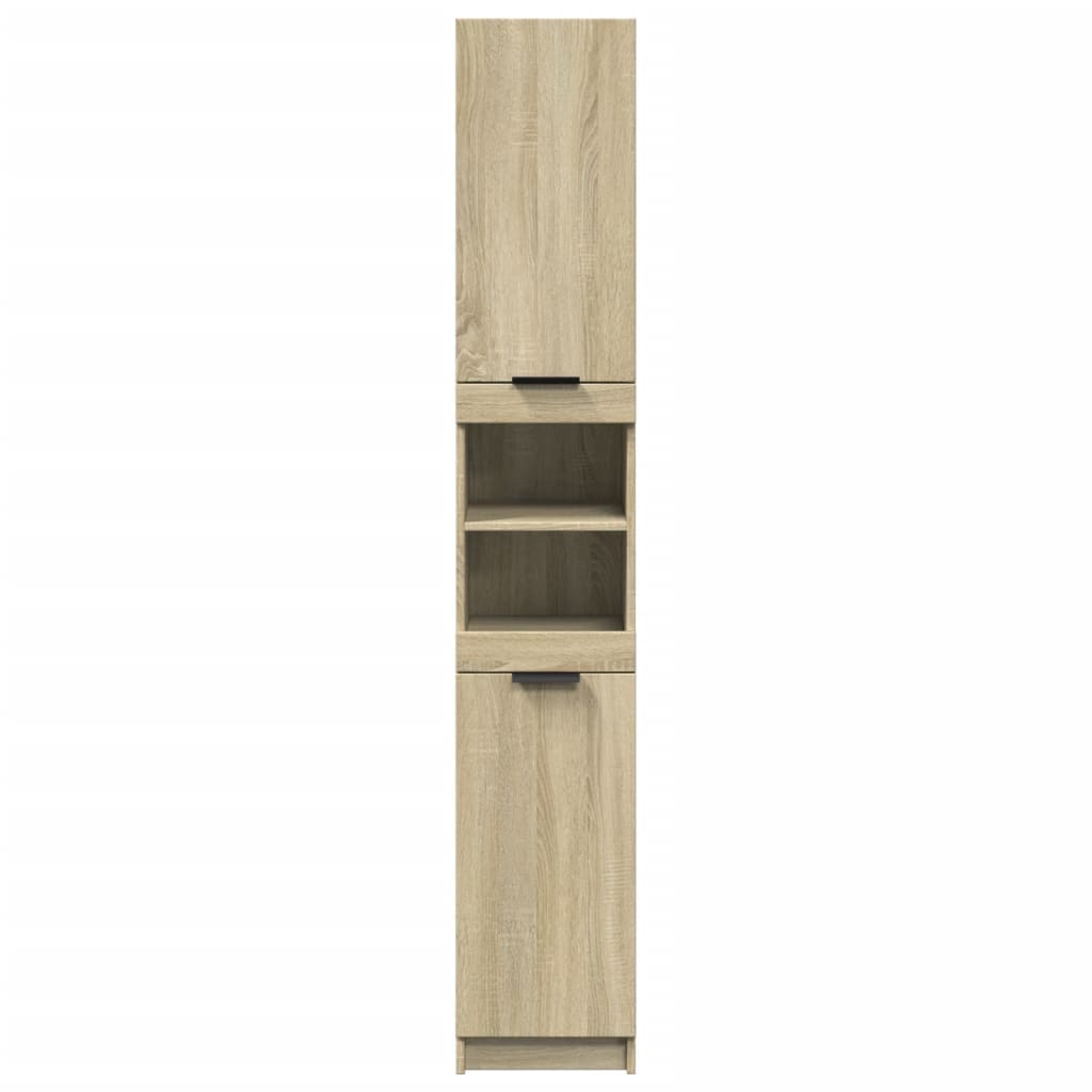 Armadietto da Bagno Rovere Sonoma 32x34x188,5 cm in Truciolato