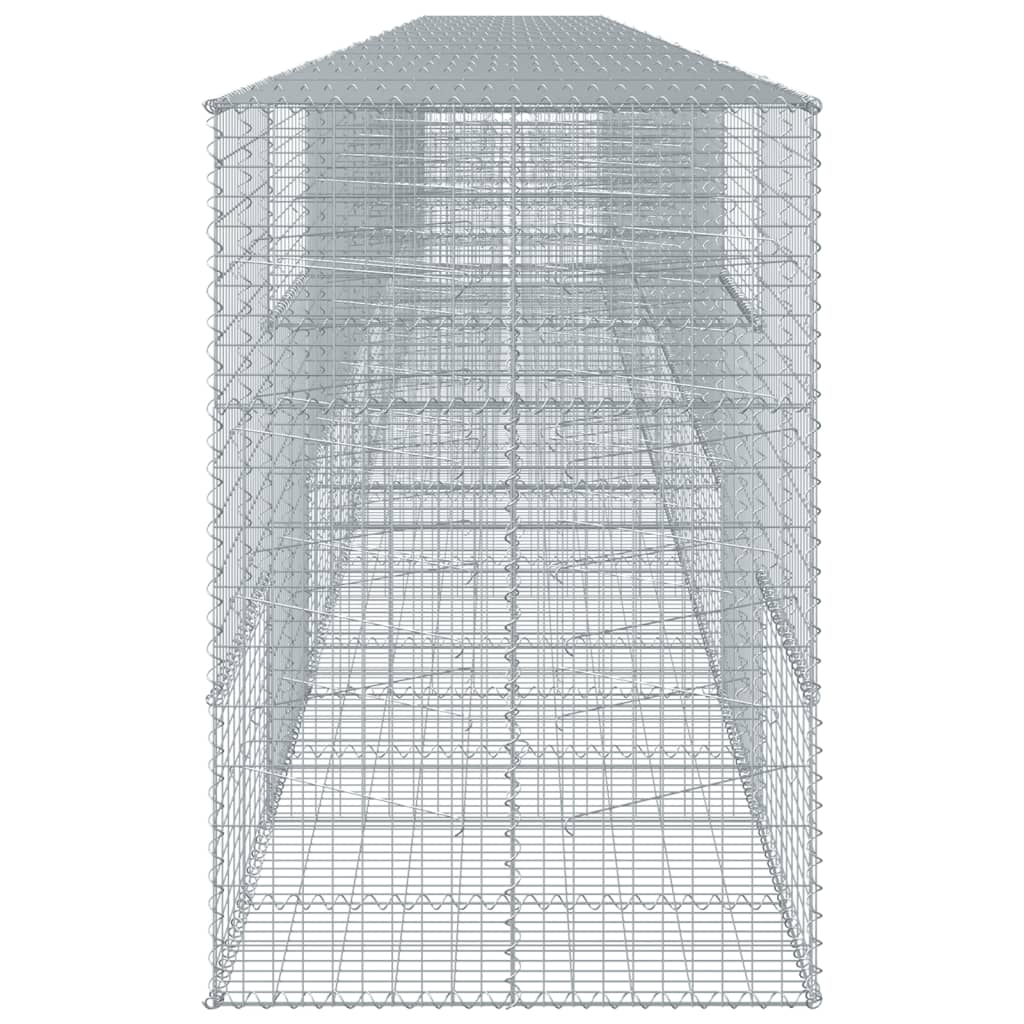 Cesto Gabbione con Copertura 1100x100x150 cm in Ferro Zincato