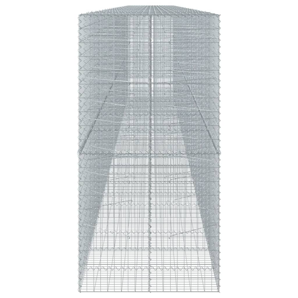Cesto Gabbione con Copertura 1200x100x200 cm in Ferro Zincato