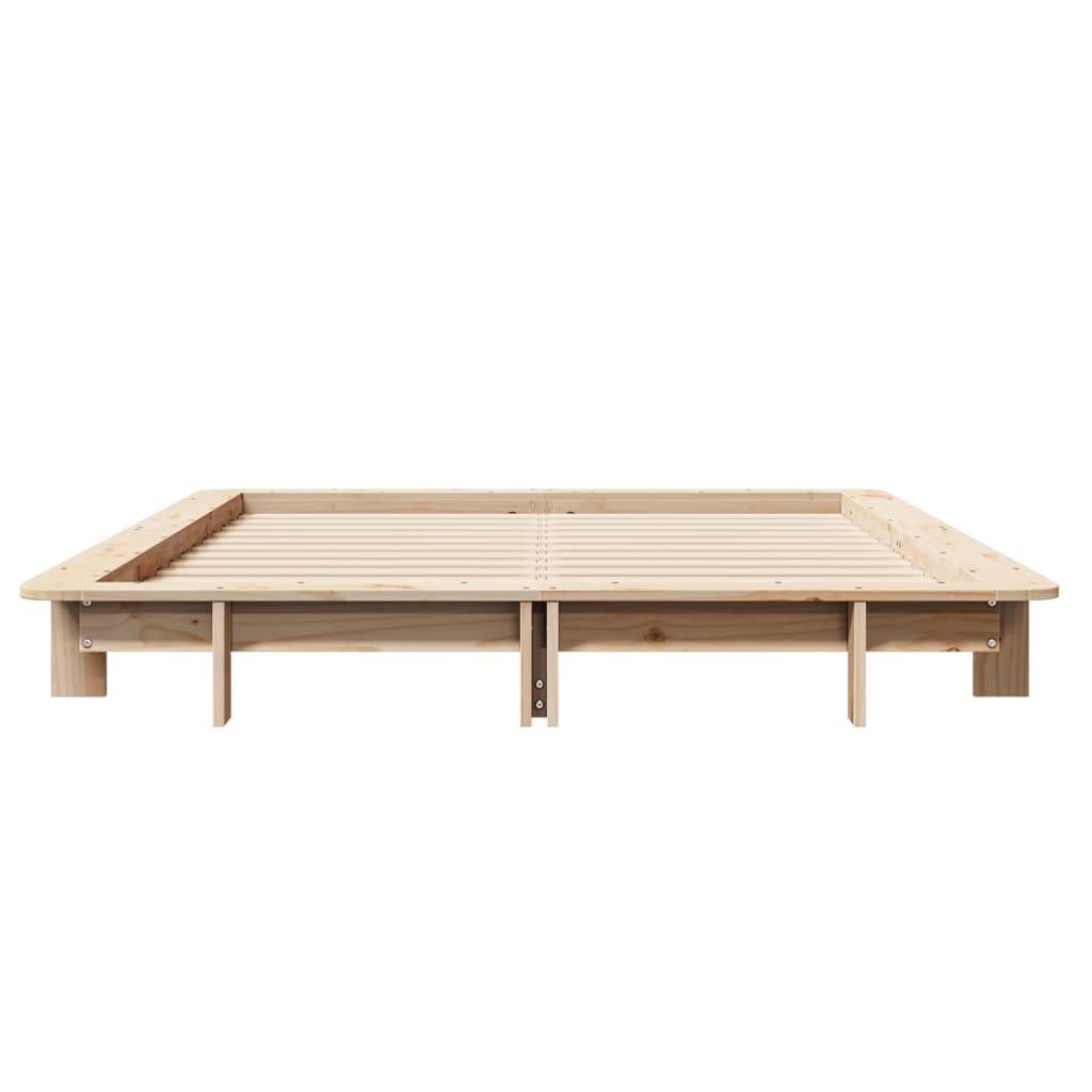 Letto senza Materasso 150x200 cm in Legno Massello di Pino