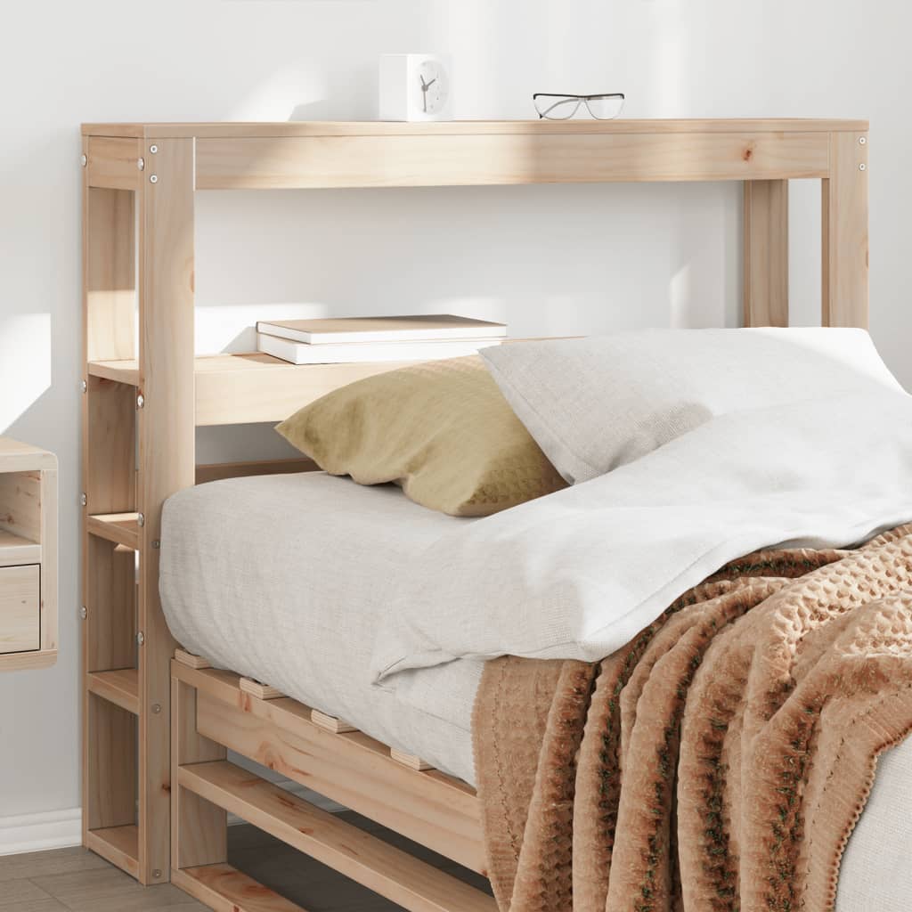 Testiera con Ripiani 75 cm in Legno Massello di Pino