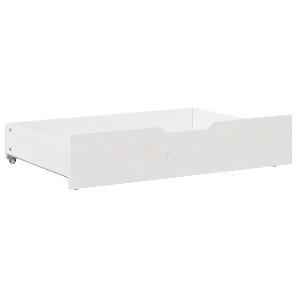 Cassettoni da Letto 2 pz Bianchi 85x55x16 cm in Legno di Pino