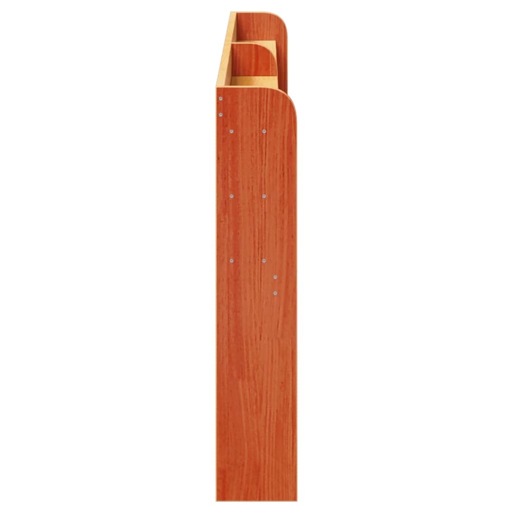 Testiera con Ripiani Marrone Cera 180 cm Legno Massello di Pino