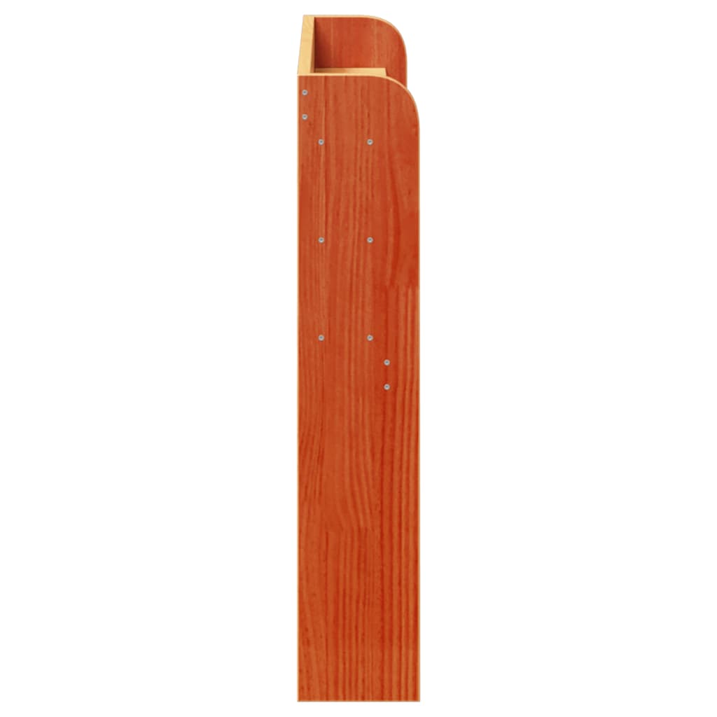 Testiera con Ripiani Marrone Cera 90 cm Legno Massello di Pino