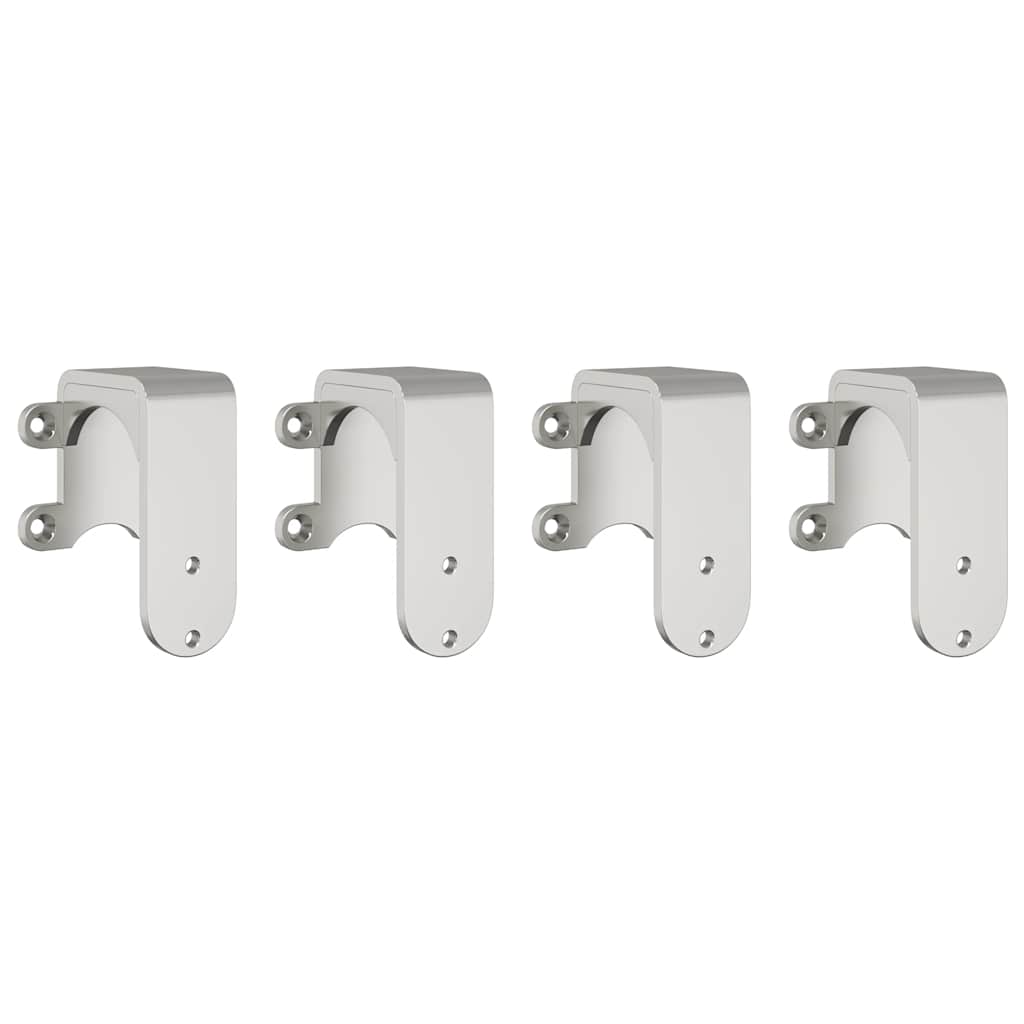 Kit Binari Porta Scorrevole 366 cm Acciaio Inossidabile Argento