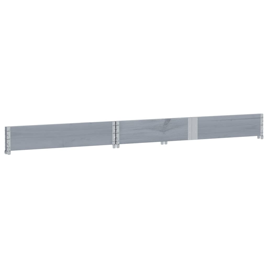Paretale per Pallet Grigio 150x100 cm in Legno Massello di Pino