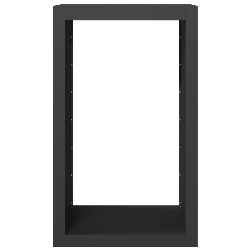 Rastrelliera per Legna da Ardere Nera 60x40x100 cm in Acciaio
