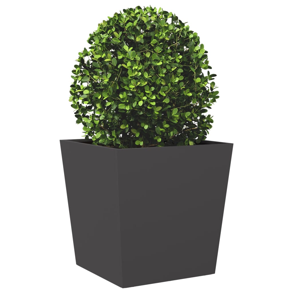 Fioriere da Giardino 2 pz Nere 50x50x50 cm in Acciaio
