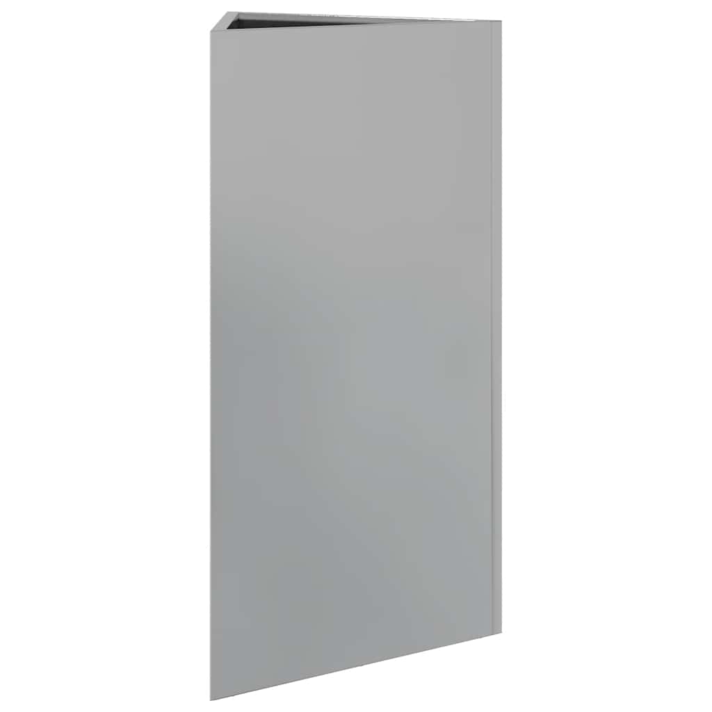 Fioriera da Giardino Triangolare 40x40x75 cm Acciaio Zincato