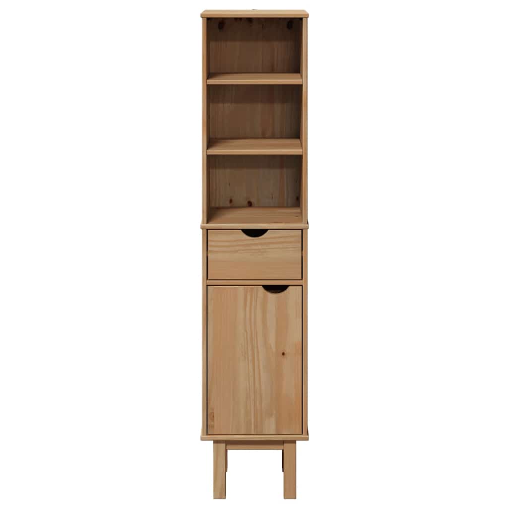 Mobile da Bagno OTTA 35x30x159 cm in Legno Massello di Pino