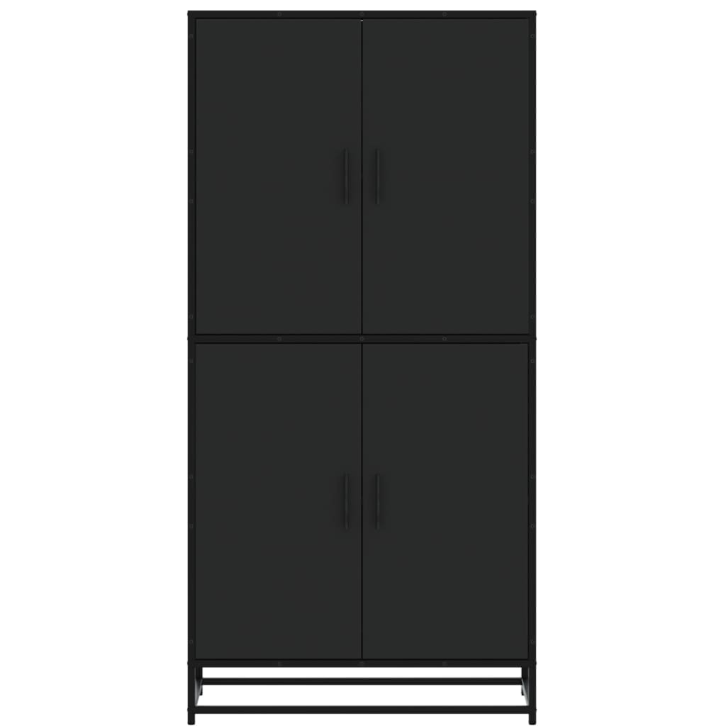 Credenza Nera 68x35x139 cm in Truciolato
