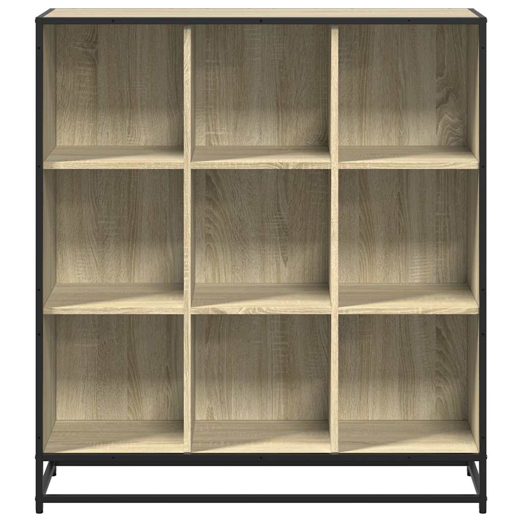 Libreria Rovere Sonoma 97,5x33x107,5 cm Multistrato e Metallo