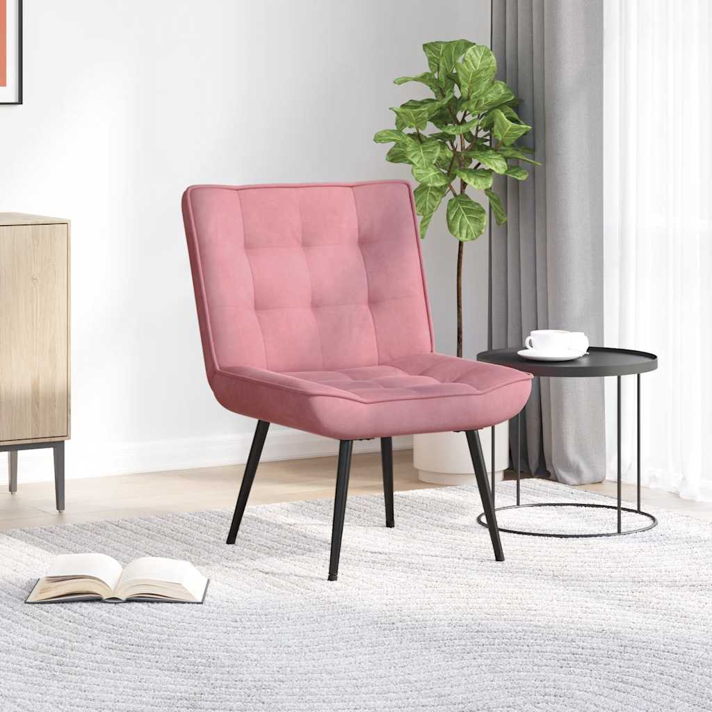 Poltrona Relax 64x74x84 cm Rosa in Velluto