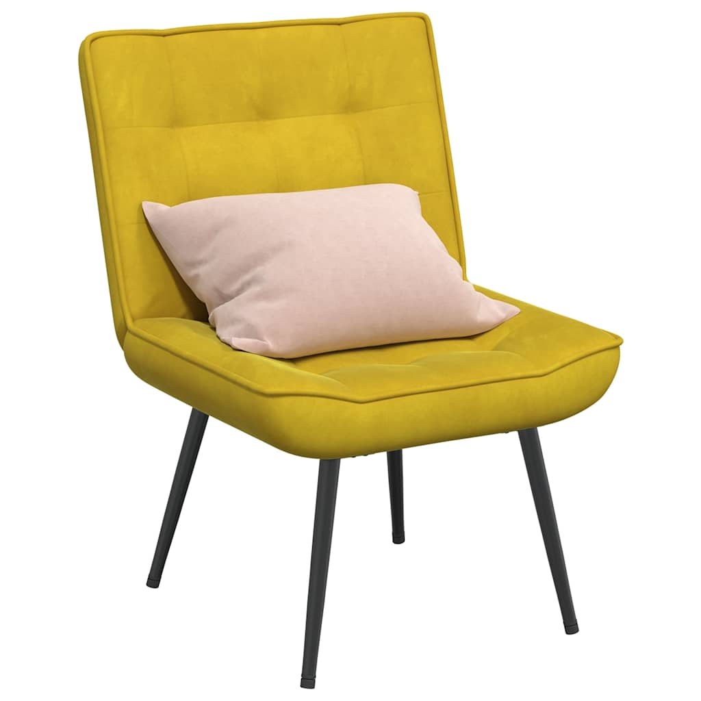 Poltrona Relax 64x74x84 cm Gialla in Velluto