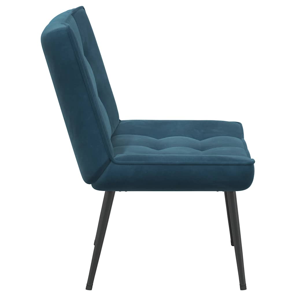 Poltrona Relax 64x74x84 cm Blu in Velluto