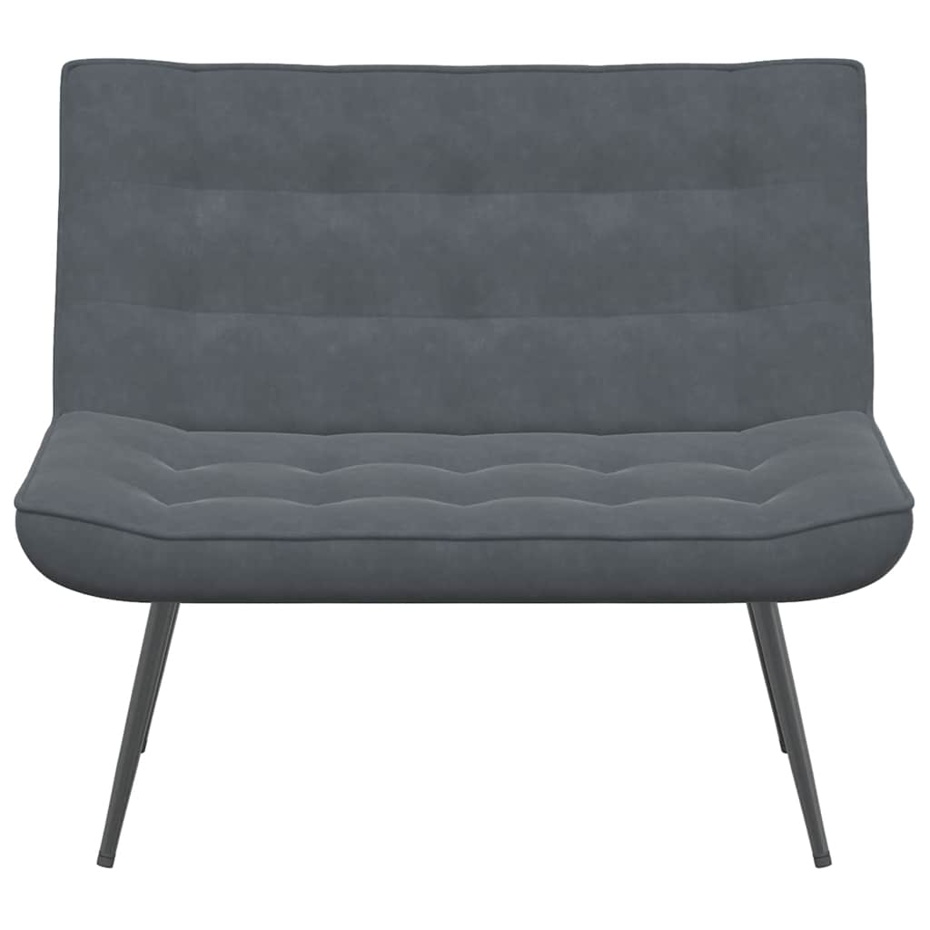 Panca Grigio Scuro 110x74x84 cm in Velluto