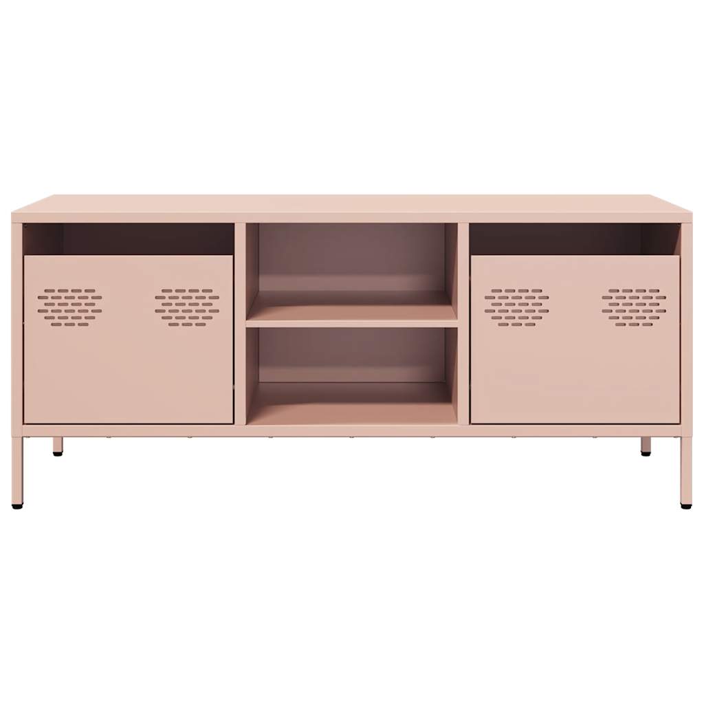 Mobile TV Rosa 101,5x39x43,5 cm in Acciaio Laminato a Freddo