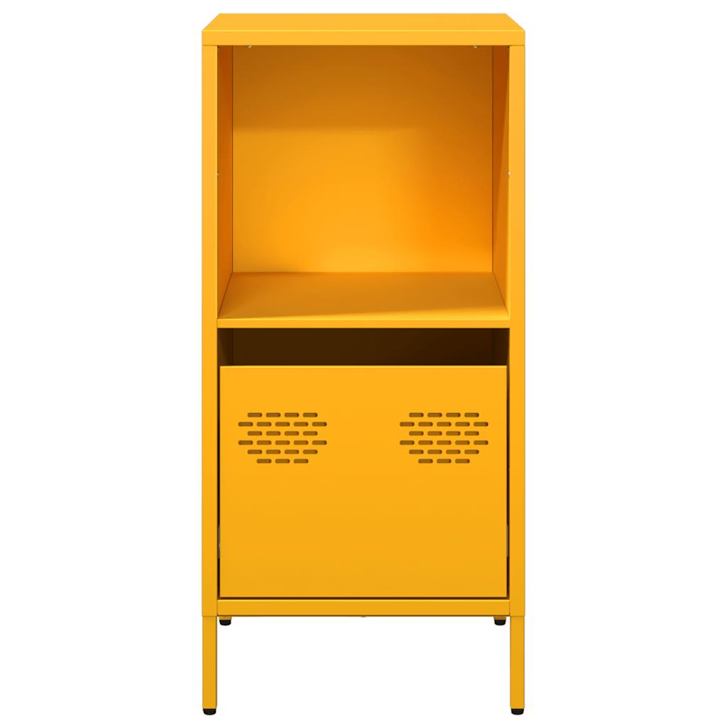 Credenza Giallo Senape 35x39x73,5 cm Acciaio Laminato a Freddo