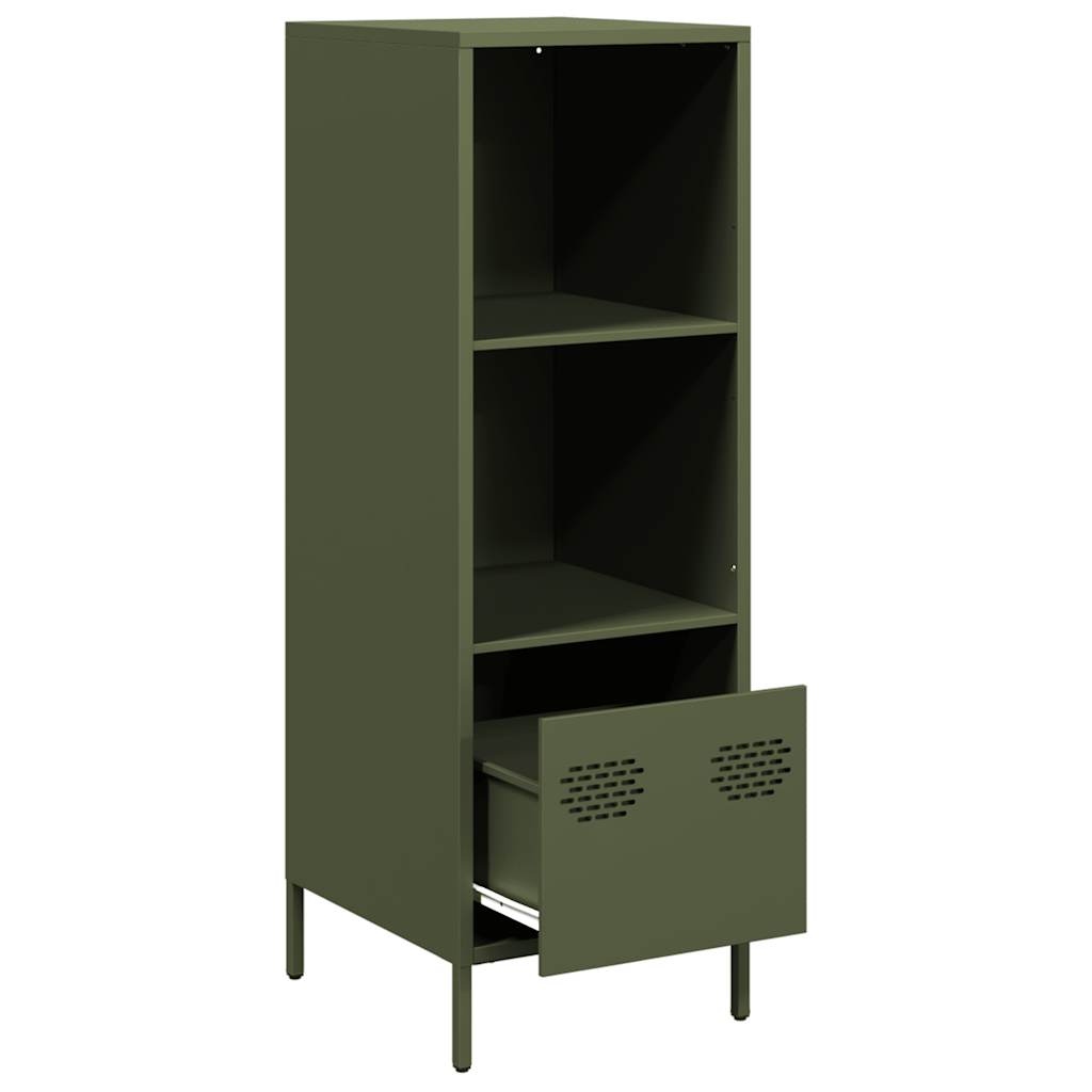 Credenza Verde Oliva 35x39x103,5 cm in Acciaio