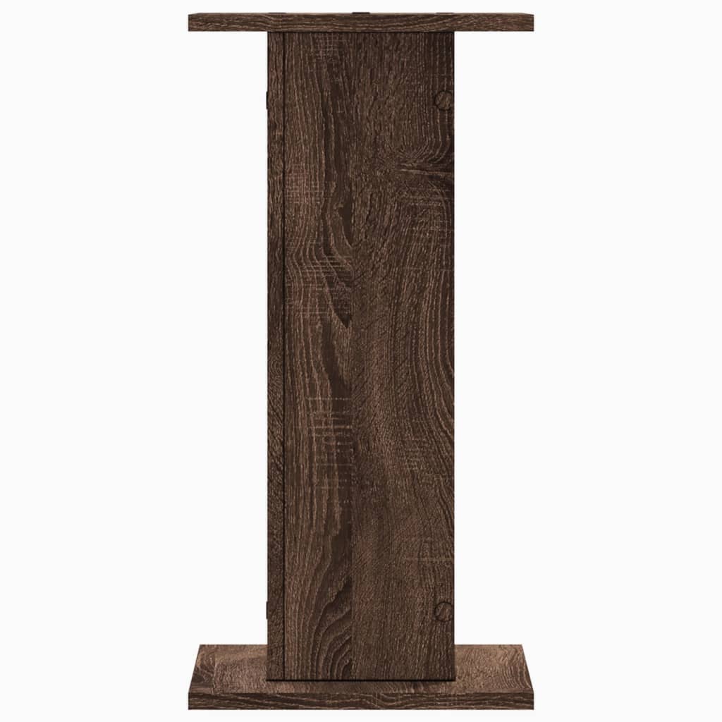 Supporti Altoparlanti 2 pz Marrone 30x30x60cm Legno Multistrato