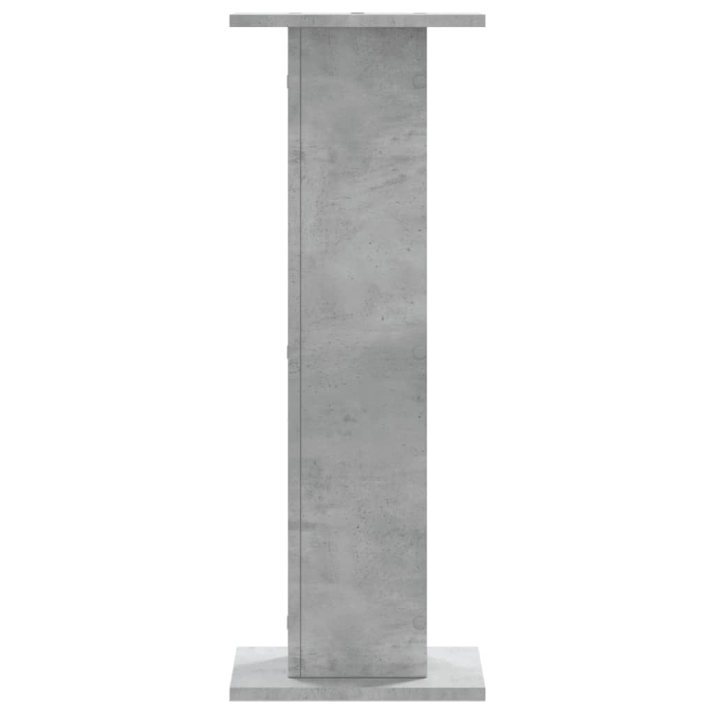 Supporti Altoparlanti 2 pz Grigio 30x30x80 cm Legno Multistrato