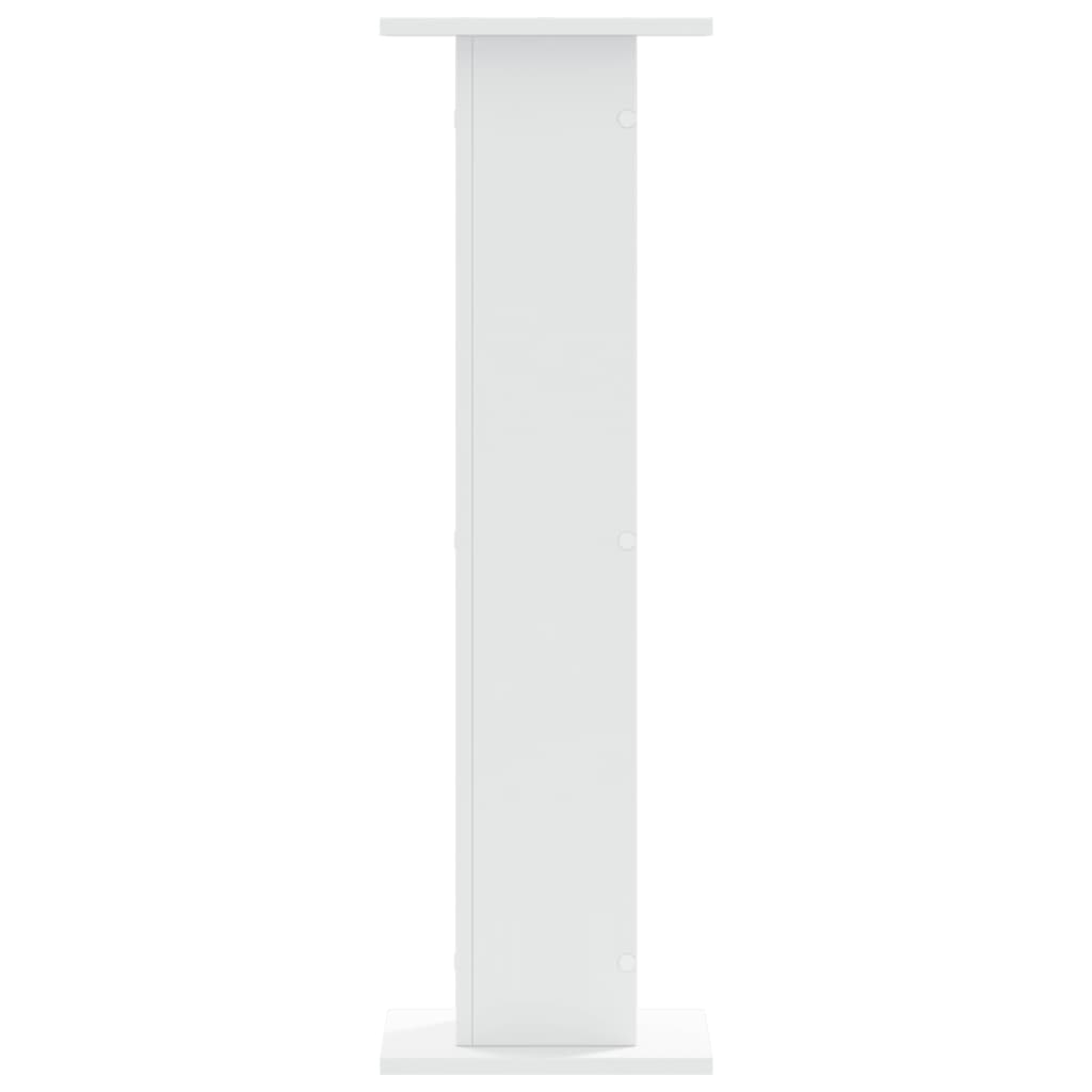 Supporti Altoparlanti 2 pz Bianchi 30x30x95cm Legno Multistrato