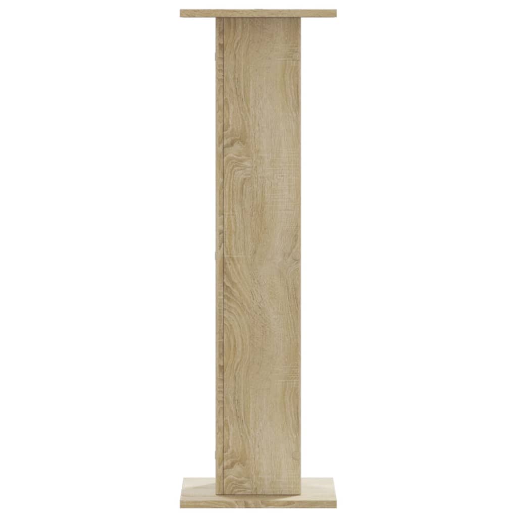 Supporti Altoparlanti 2 pz Rovere 30x30x95 cm in Multistrato