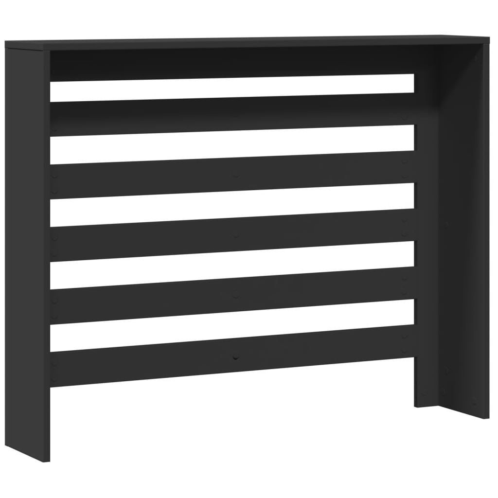 Copertura Termosifone Nera 104x20x82 cm Legno Multistrato