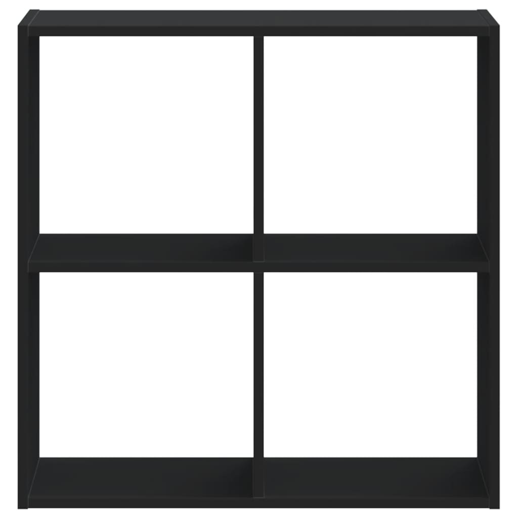 Libreria Nera 68,5x32x68,5 cm in Legno Multistrato