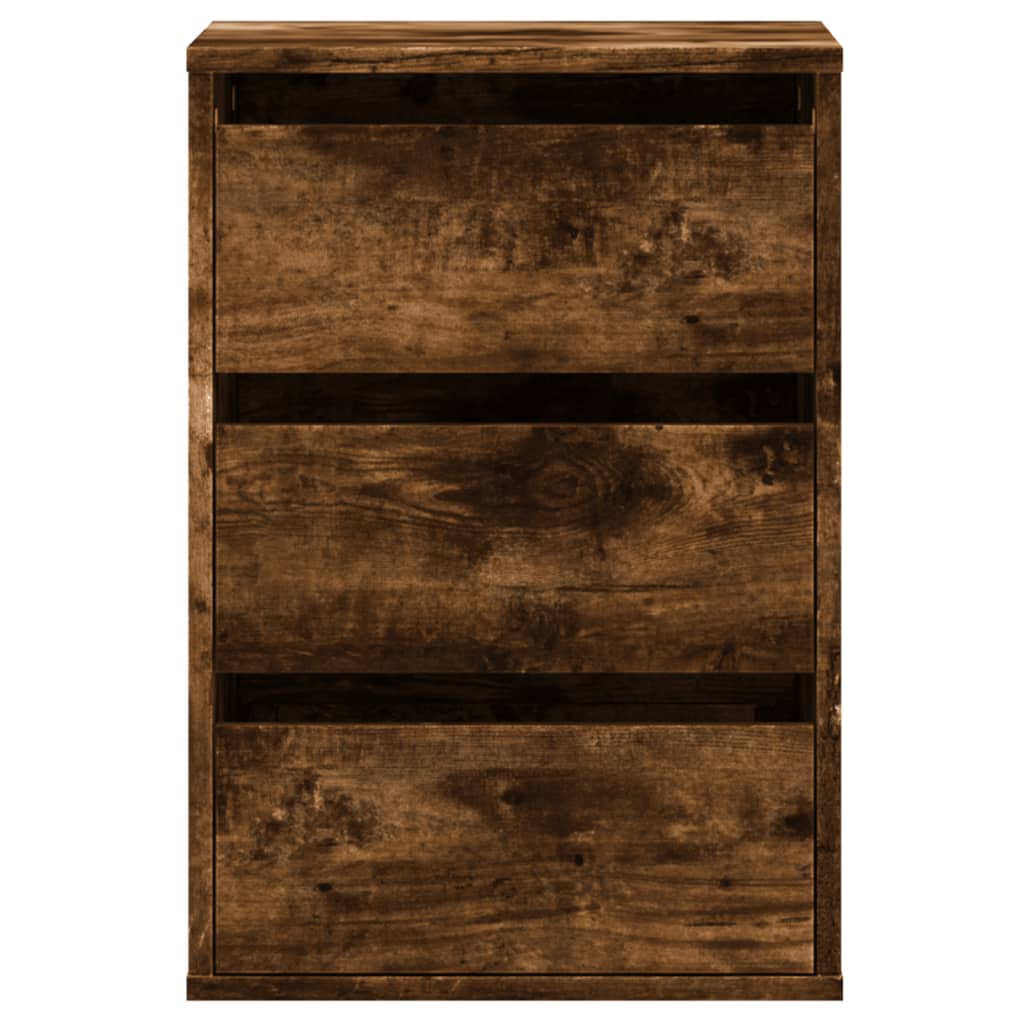Cassettiera Angolare Rovere Fumo 40x41x58cm Legno Multistrato