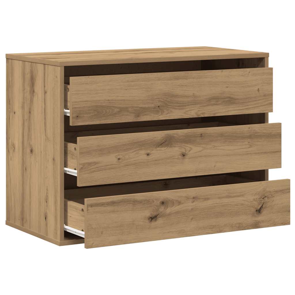 Cassettiera Angolare Rovere Artigianale 80x41x58cm Multistrato